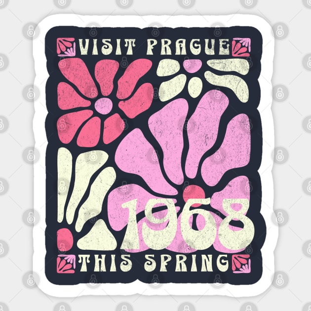 Prague Spring 1968 Visit Prague this Spring European History Sticker by Yesteeyear